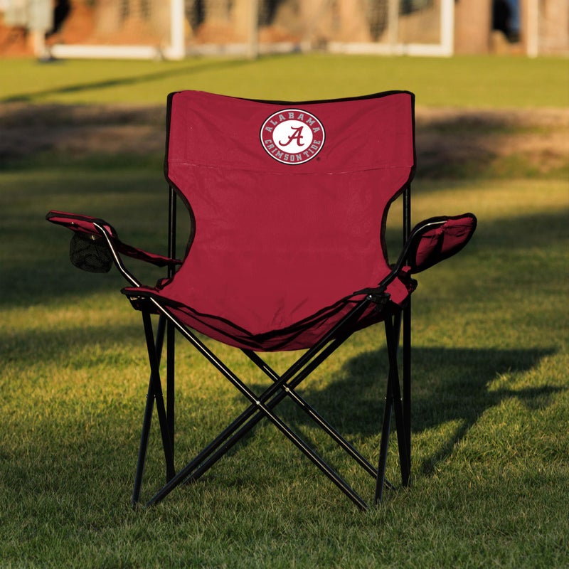 Logo Brands NCAA Alabama Crimson Tide Quad Chair, Unisex Adult Chair with One Cup Holder, Team Color, One Size - Image 2